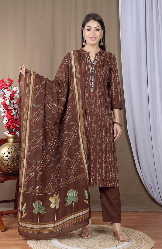 3-Piece Anarkali Set with Dupatta