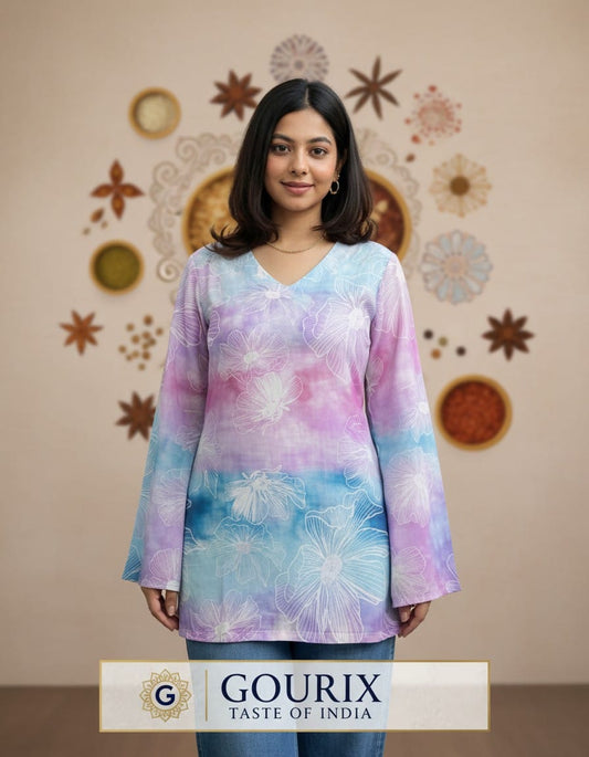 Pastel Breeze Printed Tunic