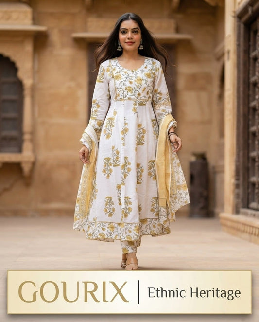 Floral Heritage Anarkali Set
