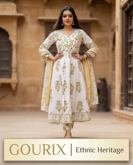 Floral Heritage Anarkali Set