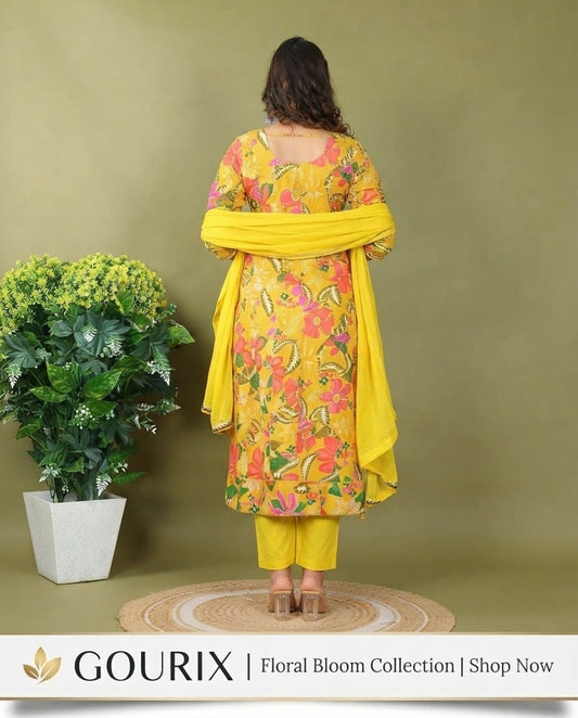 Sunshine Floral Printed Kurta Set