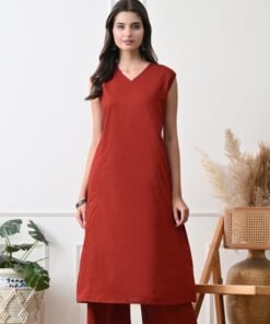 Premium Cotton Long Coord Sets Sizes Co-ord Sets - Festive Design
