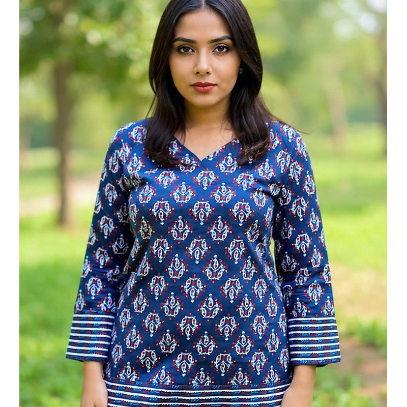 Chic Cotton SIZE Kurti - Casual Design