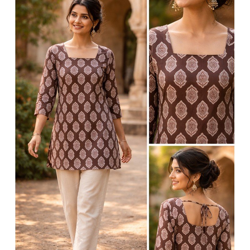 Trendy Cotton Women's Clothing - Festive Design